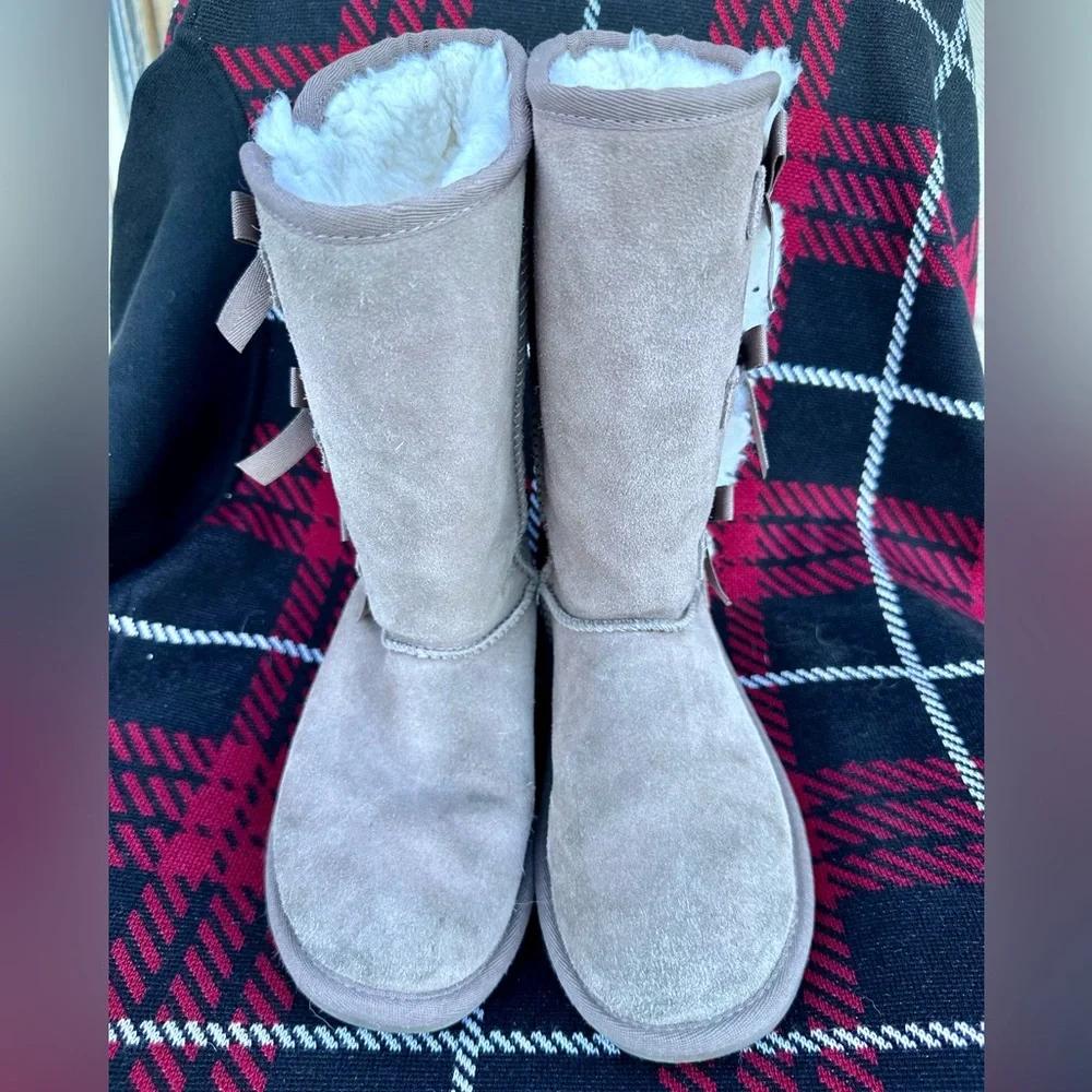 EUC Koolaburra by UGG Kids Grey Victoria Long Boots Size 2‎